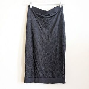 DKNY Black Textured Pencil Skirt